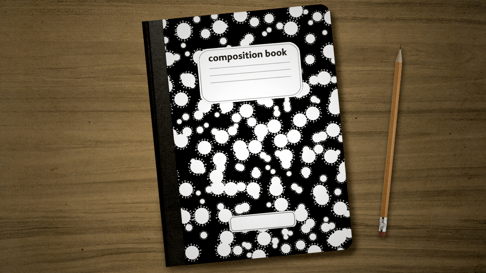 A composition book.