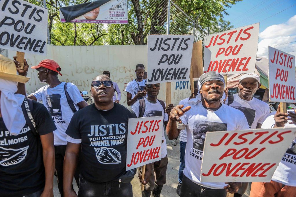 Protestors demand justice for slain Haitian president