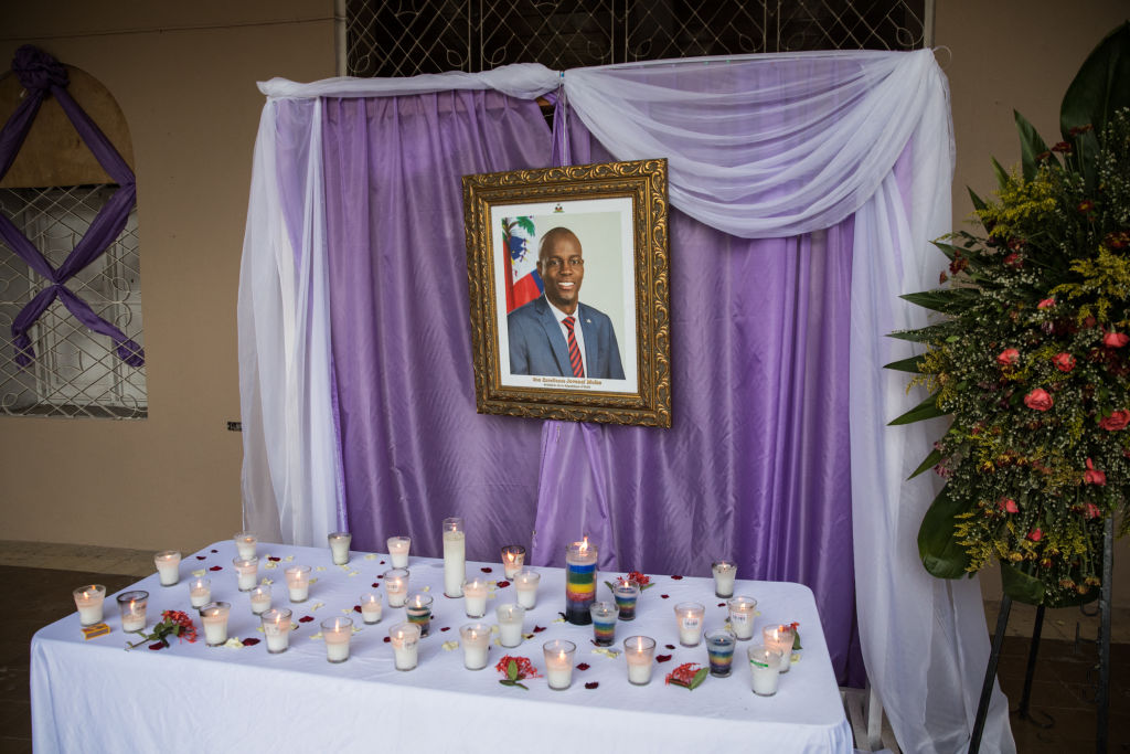 Memorial for former Haitian President Jovenel Moise.