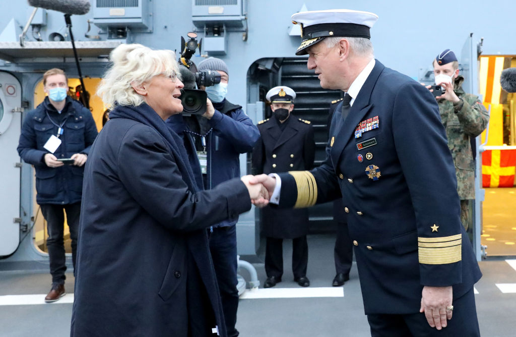 Vice-admiral Kay-Achim Schönbach meeting with German Defense Minister Christine Lambrecht
