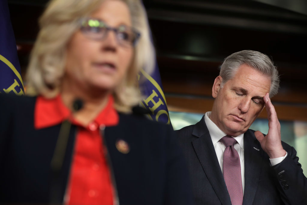 Liz Cheney and Kevin McCarthy.