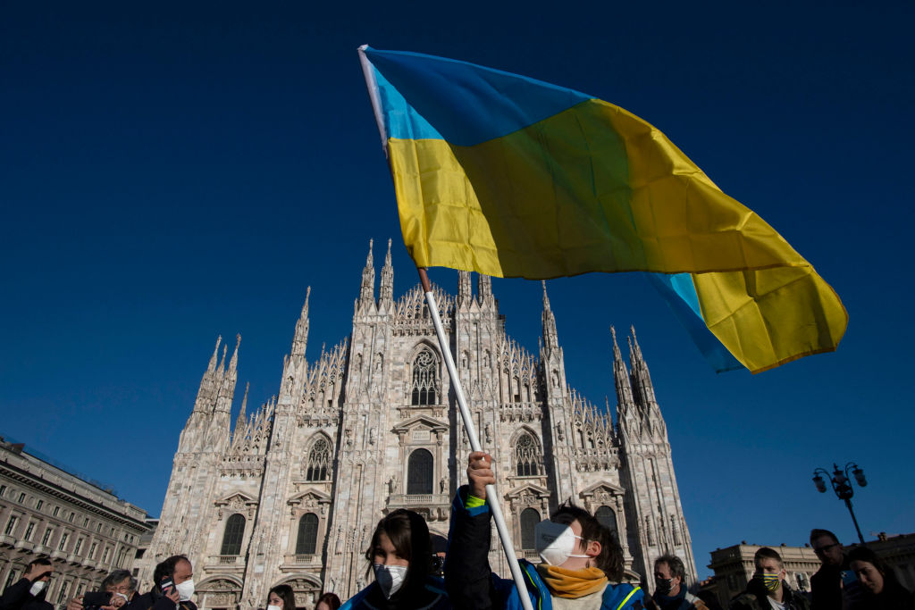 Pro-Ukraine demonstration in Milan