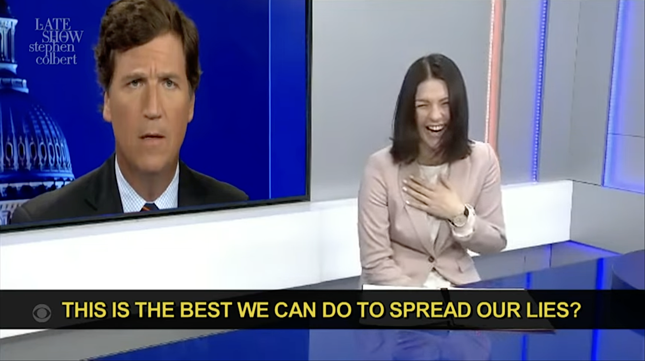Russian &quot;news anchor&quot; and Tucker Carlson