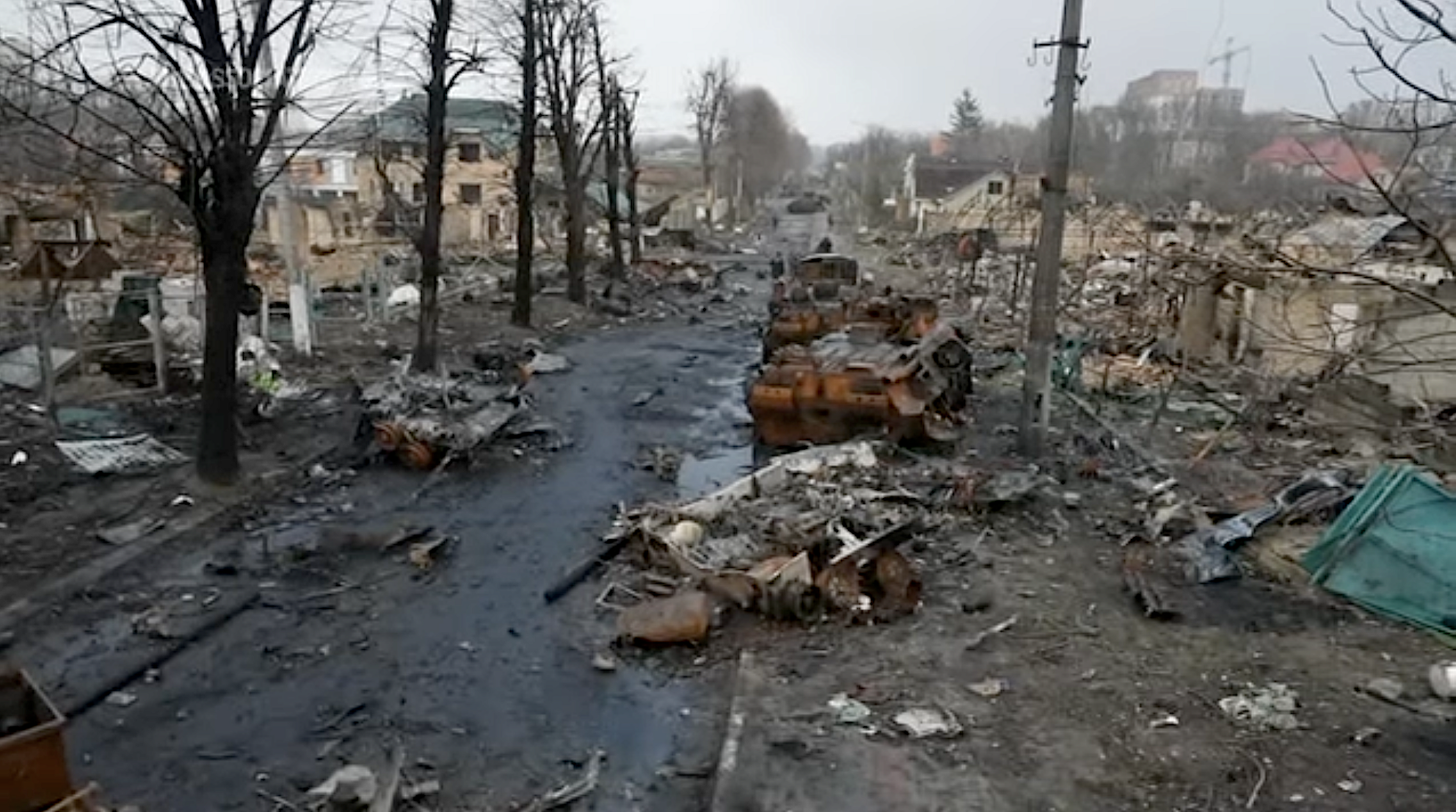 Bucha, Ukraine, after Russian occupation
