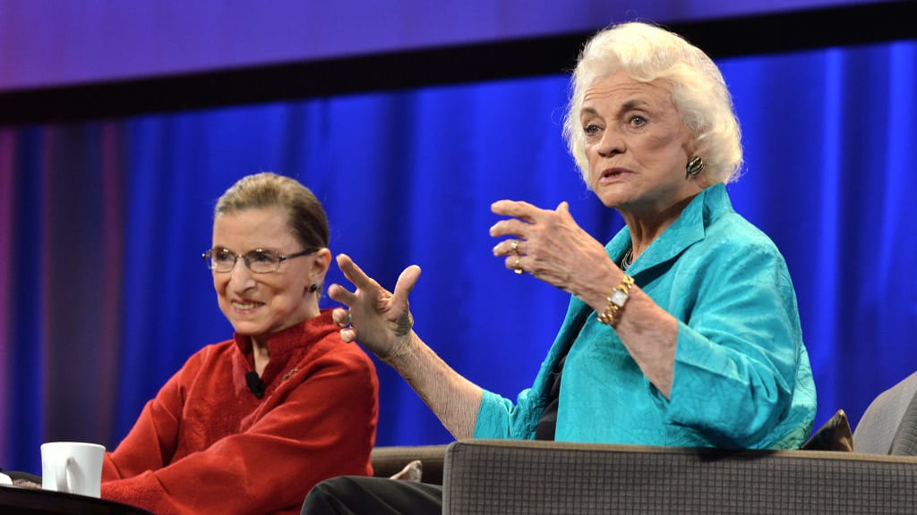 Ruth Bader Ginsburg and Sandra Day O&#039;Connor in 2010.
