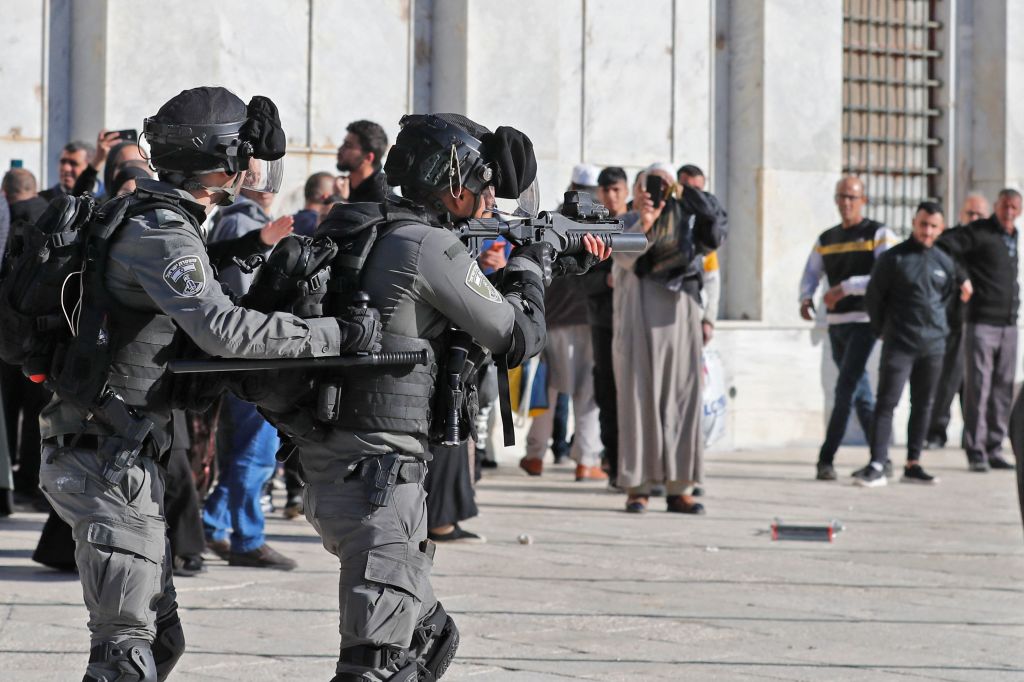 Israeli police at Al-Aqsa Mosque