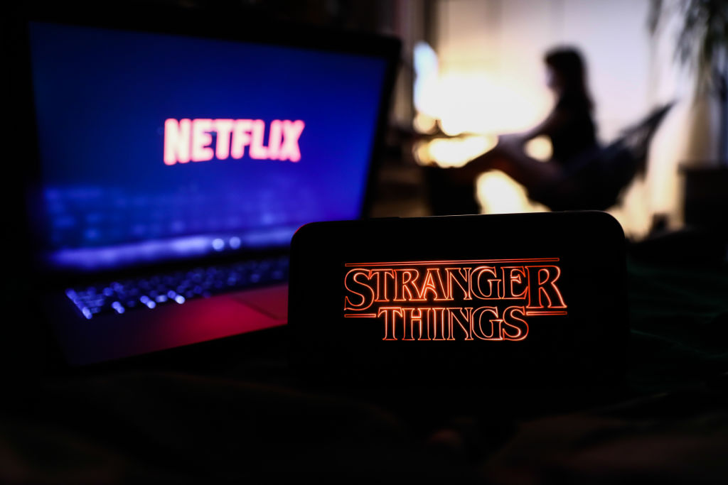 Netflix logo, Stranger Things.