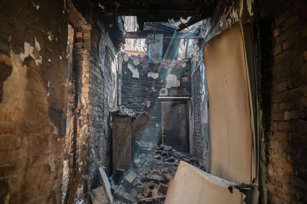 Destruction in Kharkiv.