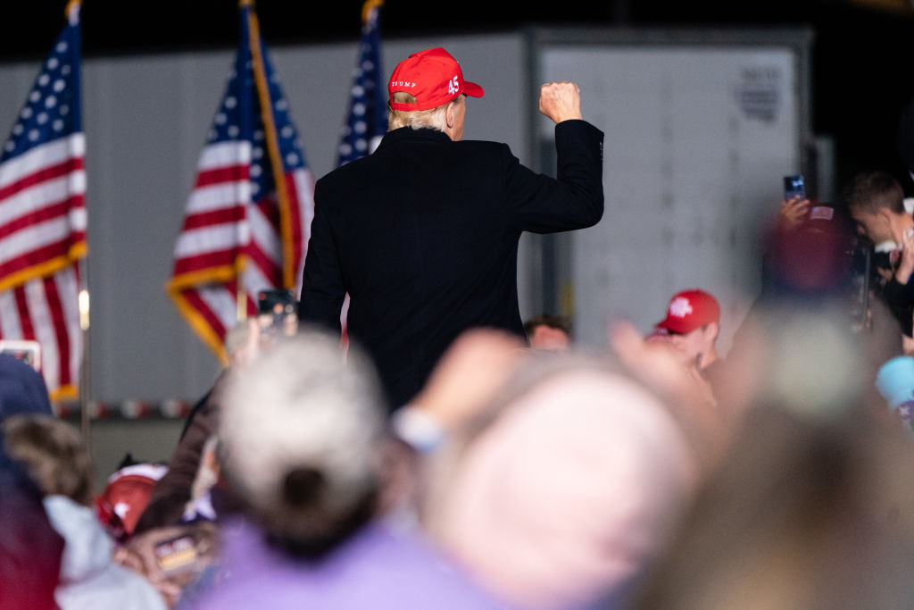 Donald Trump at a rally in Georgia