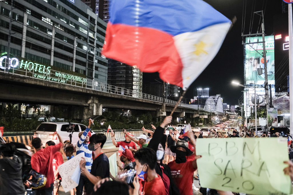 Supporters of Ferdinand &#039;Bongbong&#039; Marcos Jr. celebrate in Manila