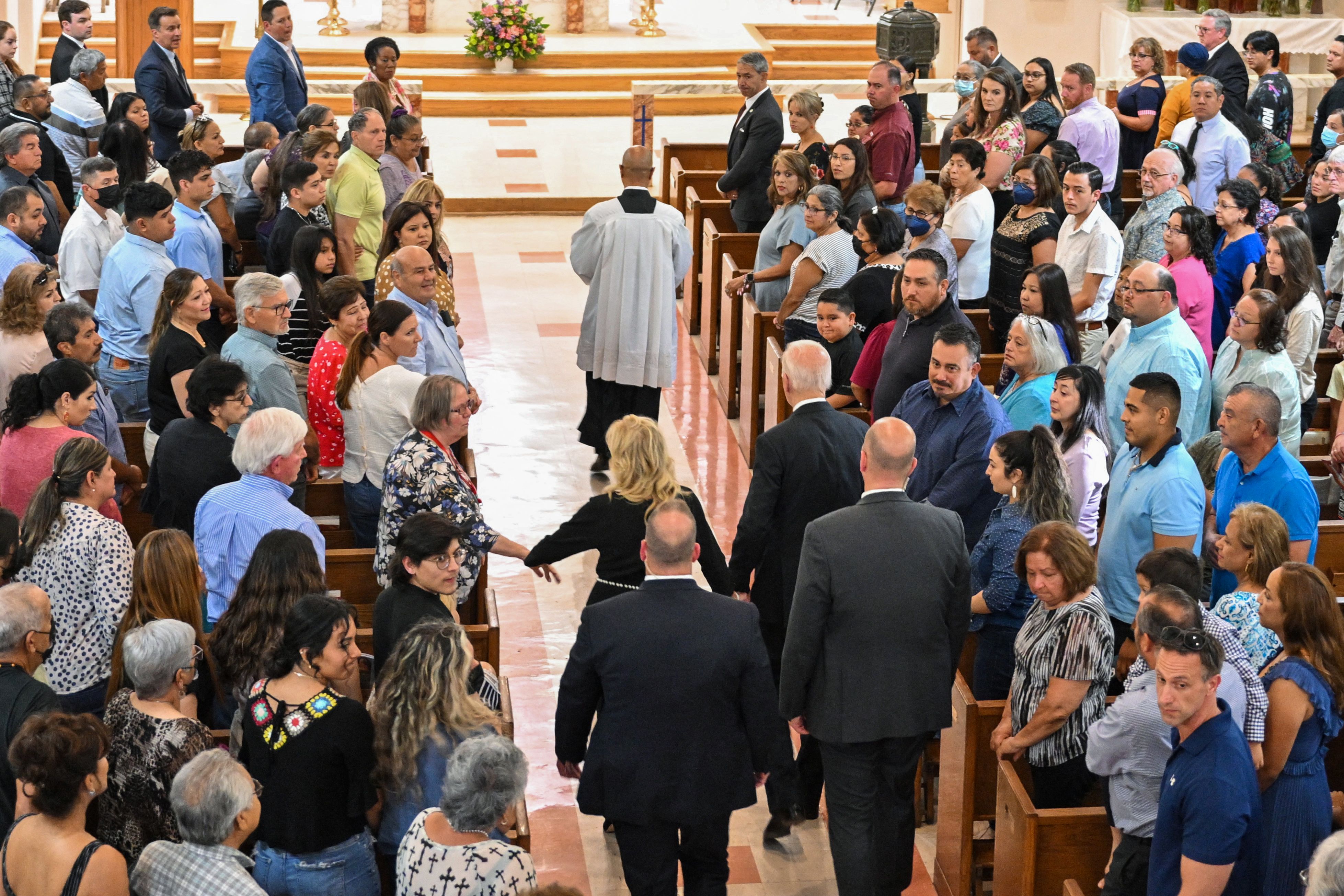 The Bidens attend Mass at Sacred Heart Catholic Church in Uvalde, Texas