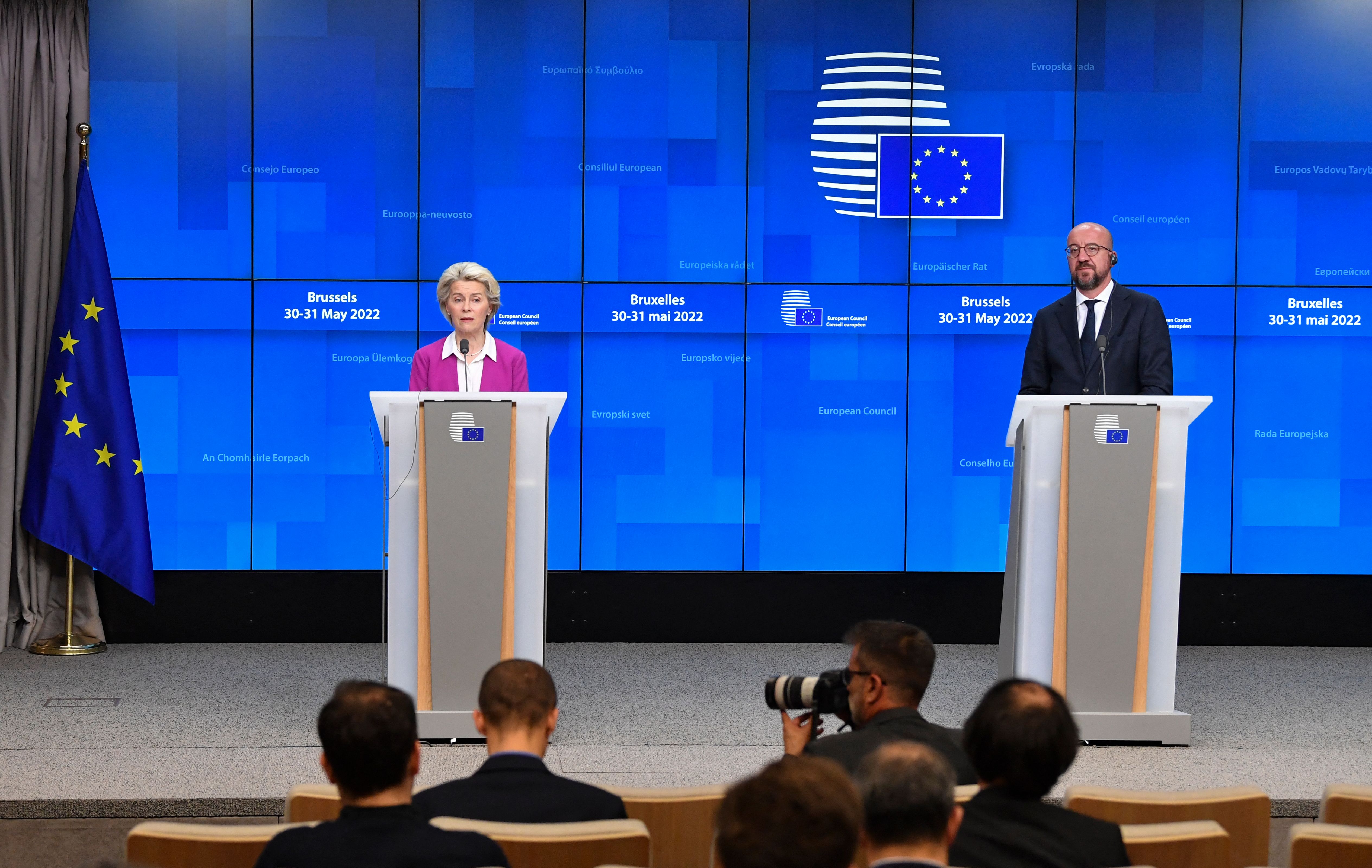 European Commission President Ursula von der Leyen and President of the European Council Charles Michel