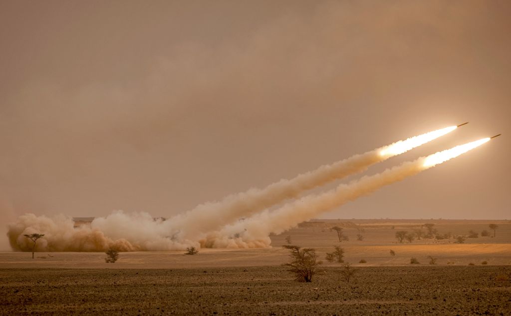 High Mobility Artillery Rocket System (HIMARS) launchers, seen here in Morocco