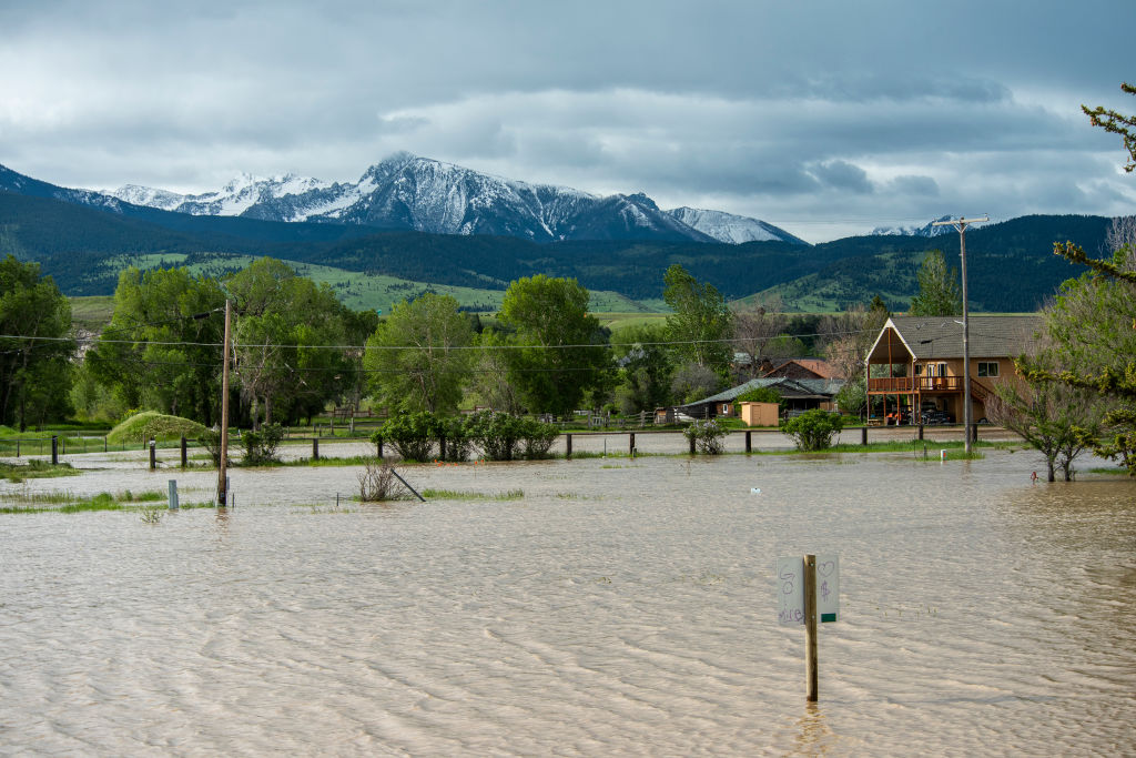 Flooding in Livingston, Montana.