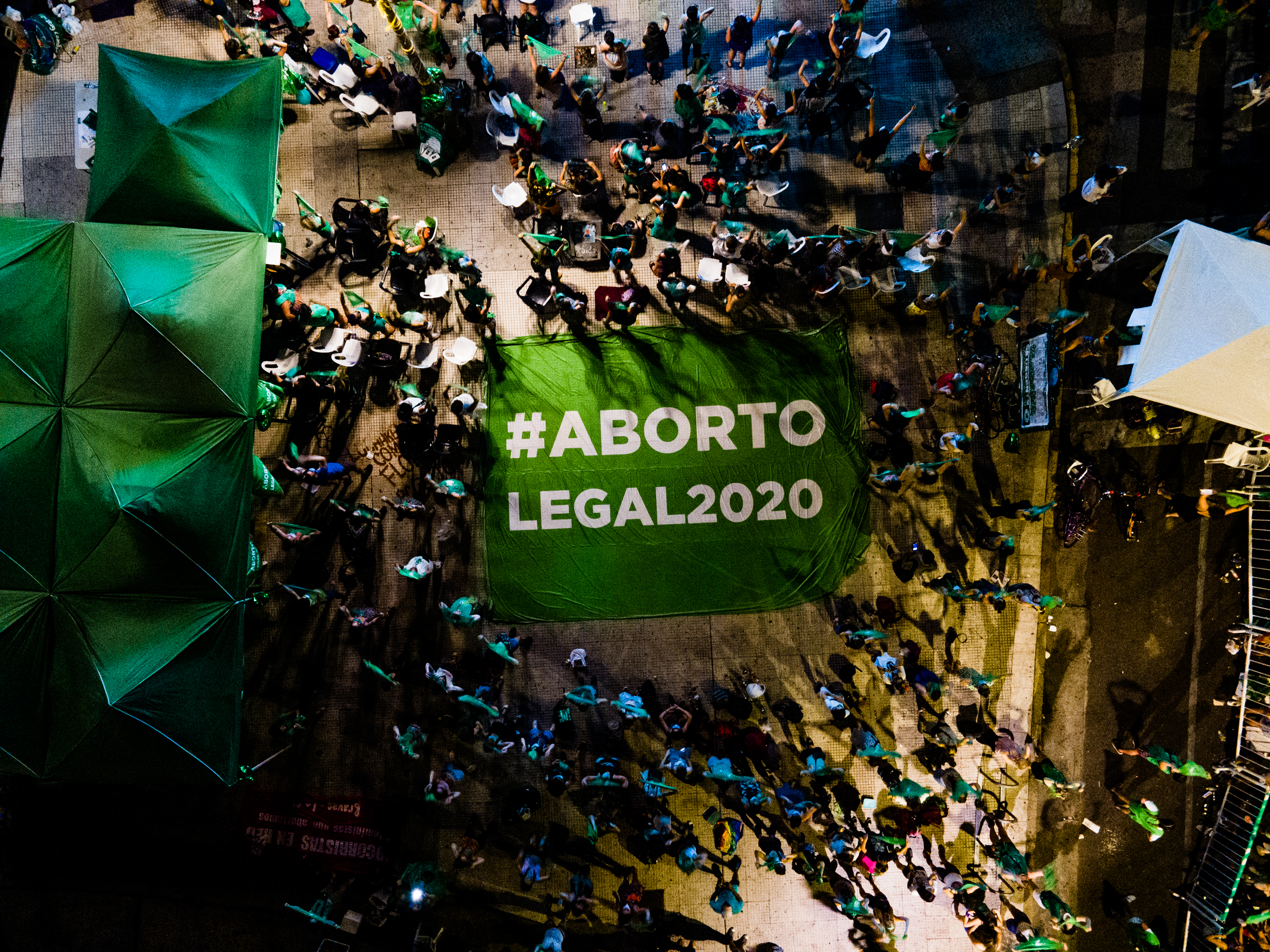Pro-choice protesters in Argentina.