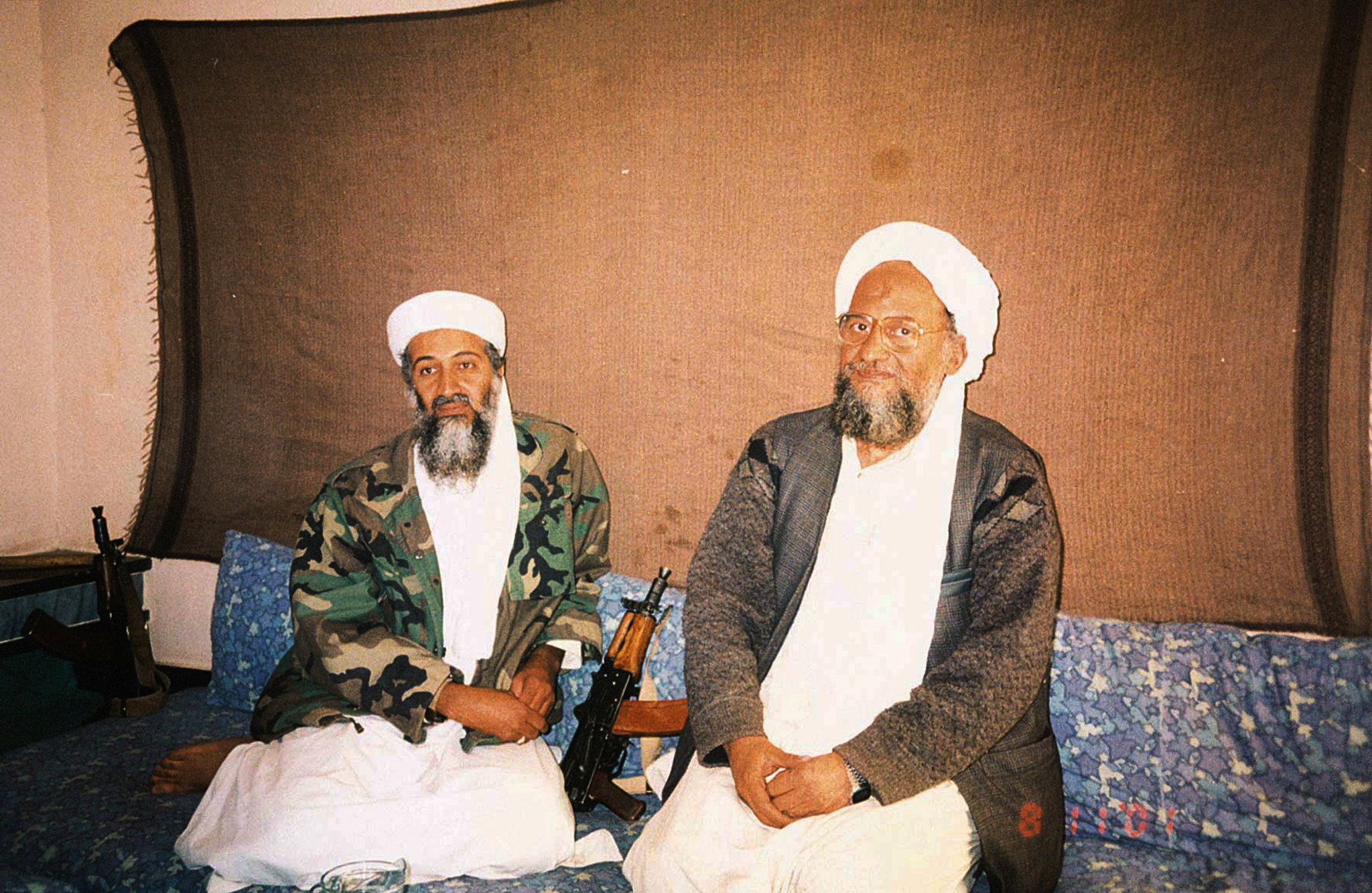 Ayman al-Zawahiri and Osama bin Laden, pictured in 2001