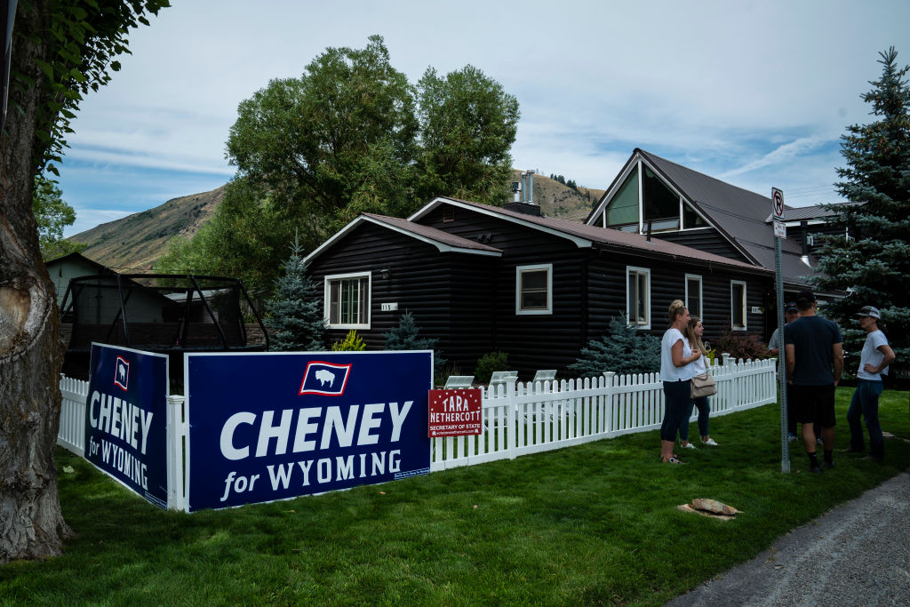 Liz Cheney campaign sign in Wyoming.