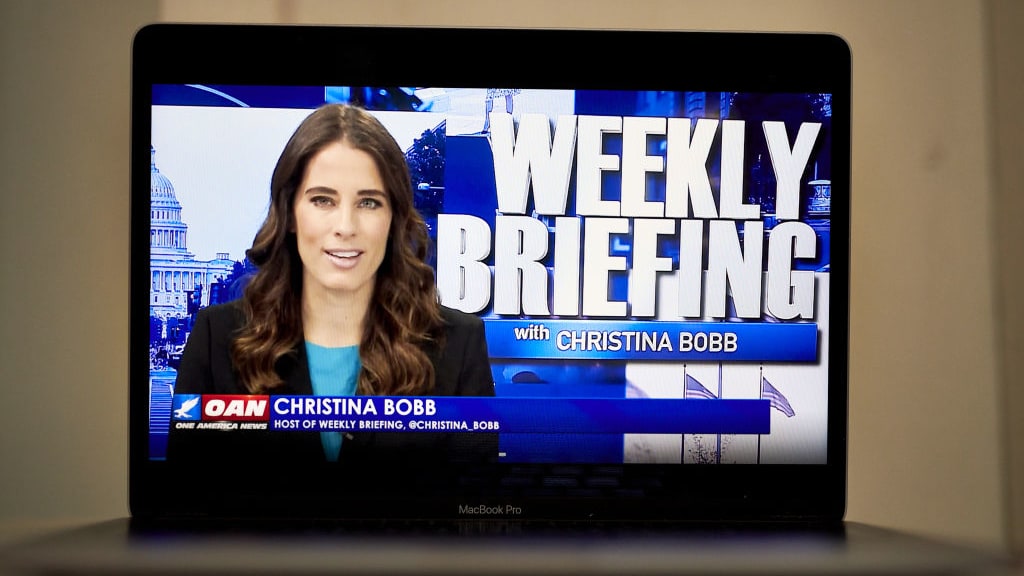 Christina Bobb appears on her OAN show in January.