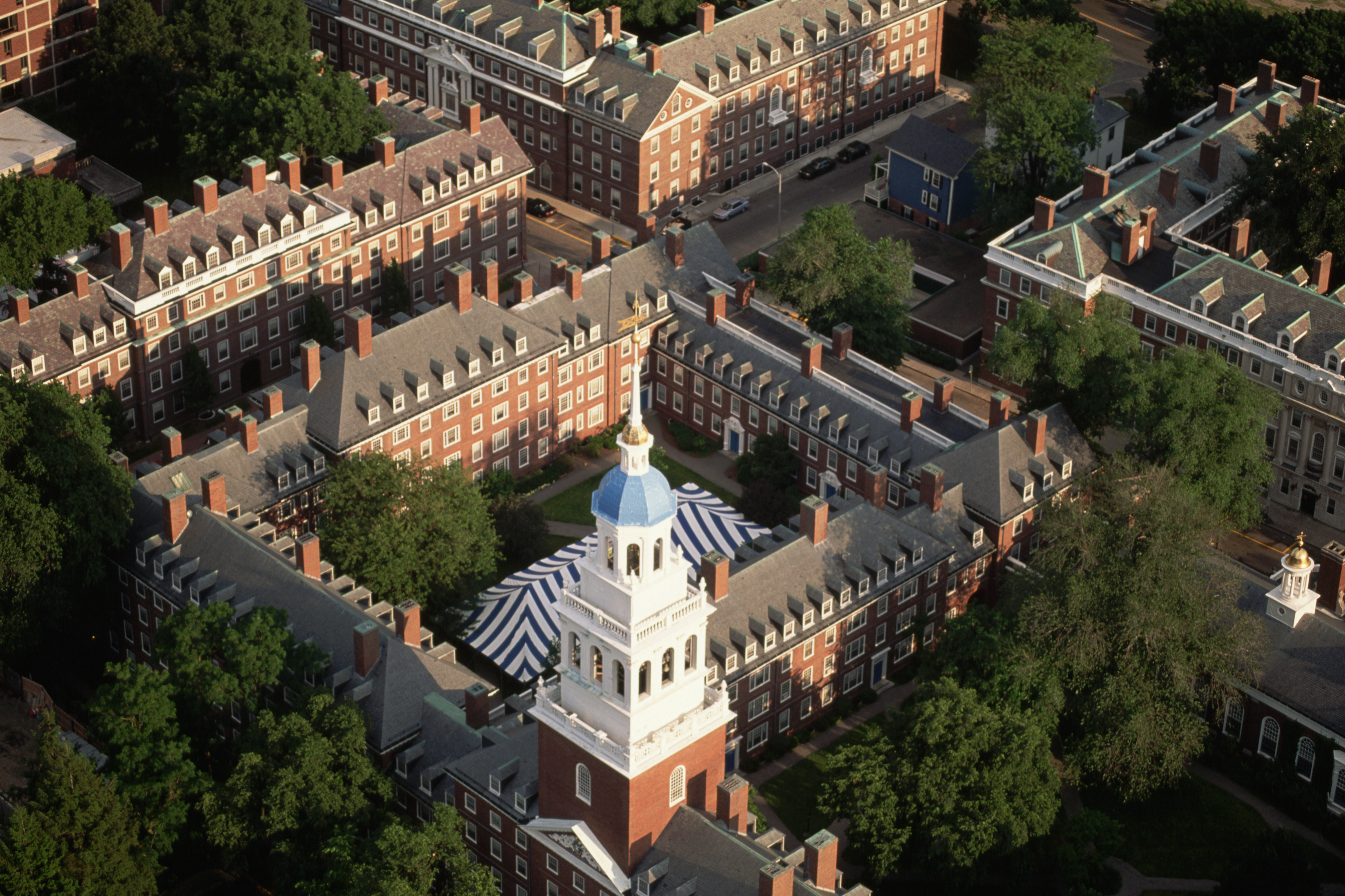 Aerial view of Harvard University