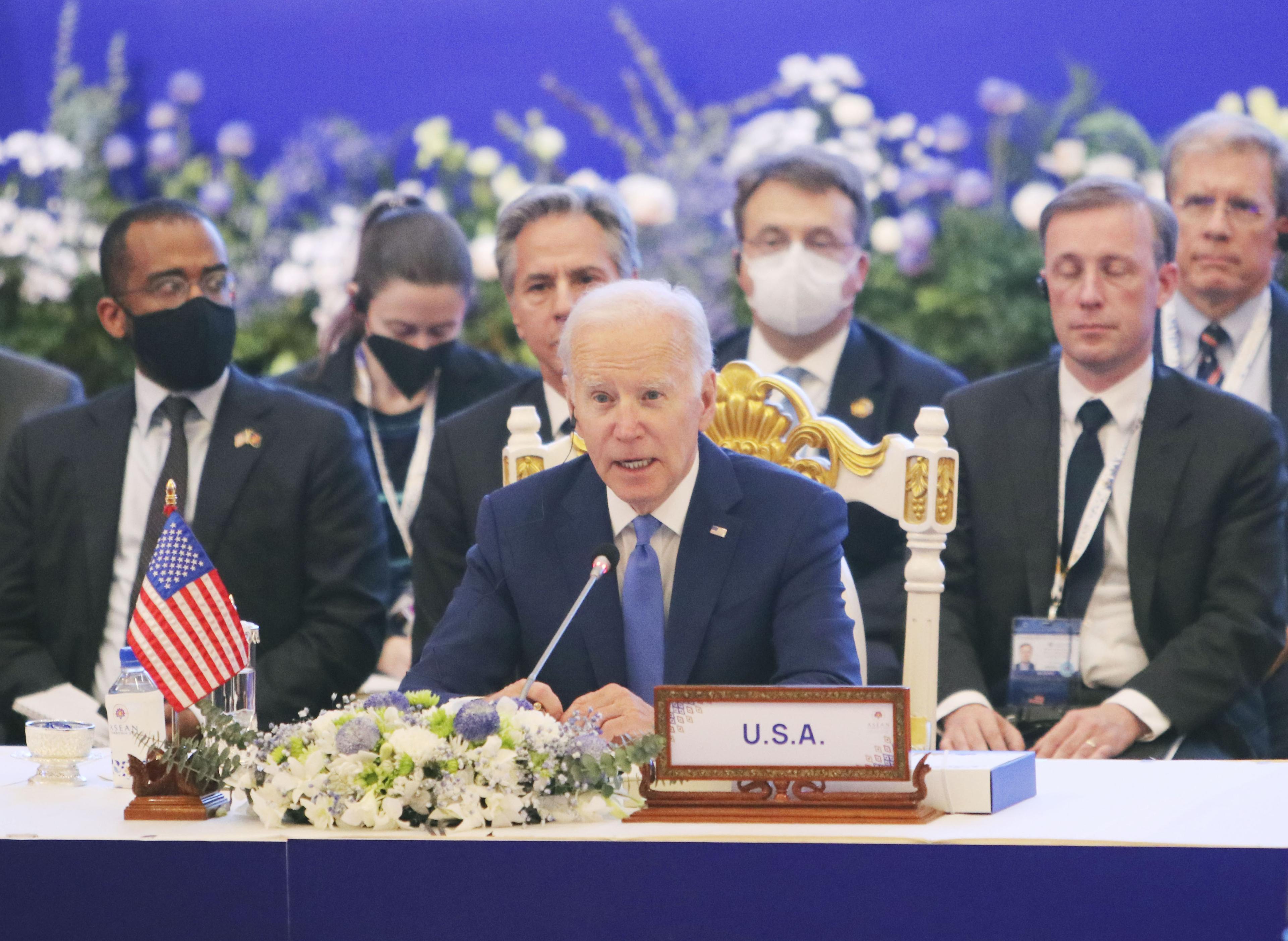 President Biden seen during the ASEAN summit in Cambodia. 