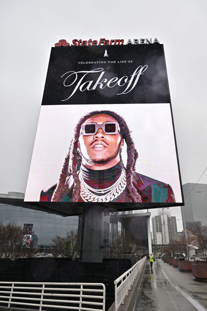 Migos rapper Takeoff memorial billboard
