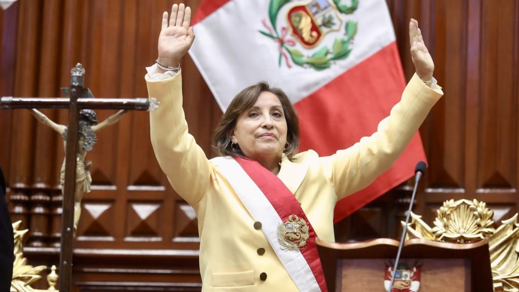 Peruvian President Dina Boluarte.