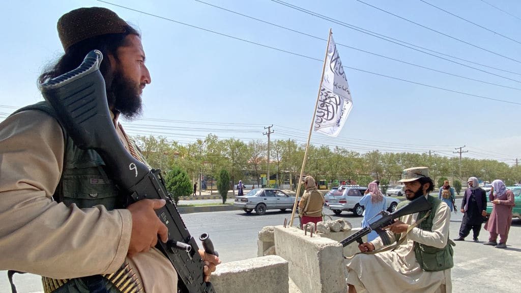 Taliban fighters in Kabul.