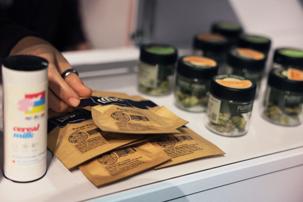 Cannabis products on the shelves at Housing Works Cannabis Co.