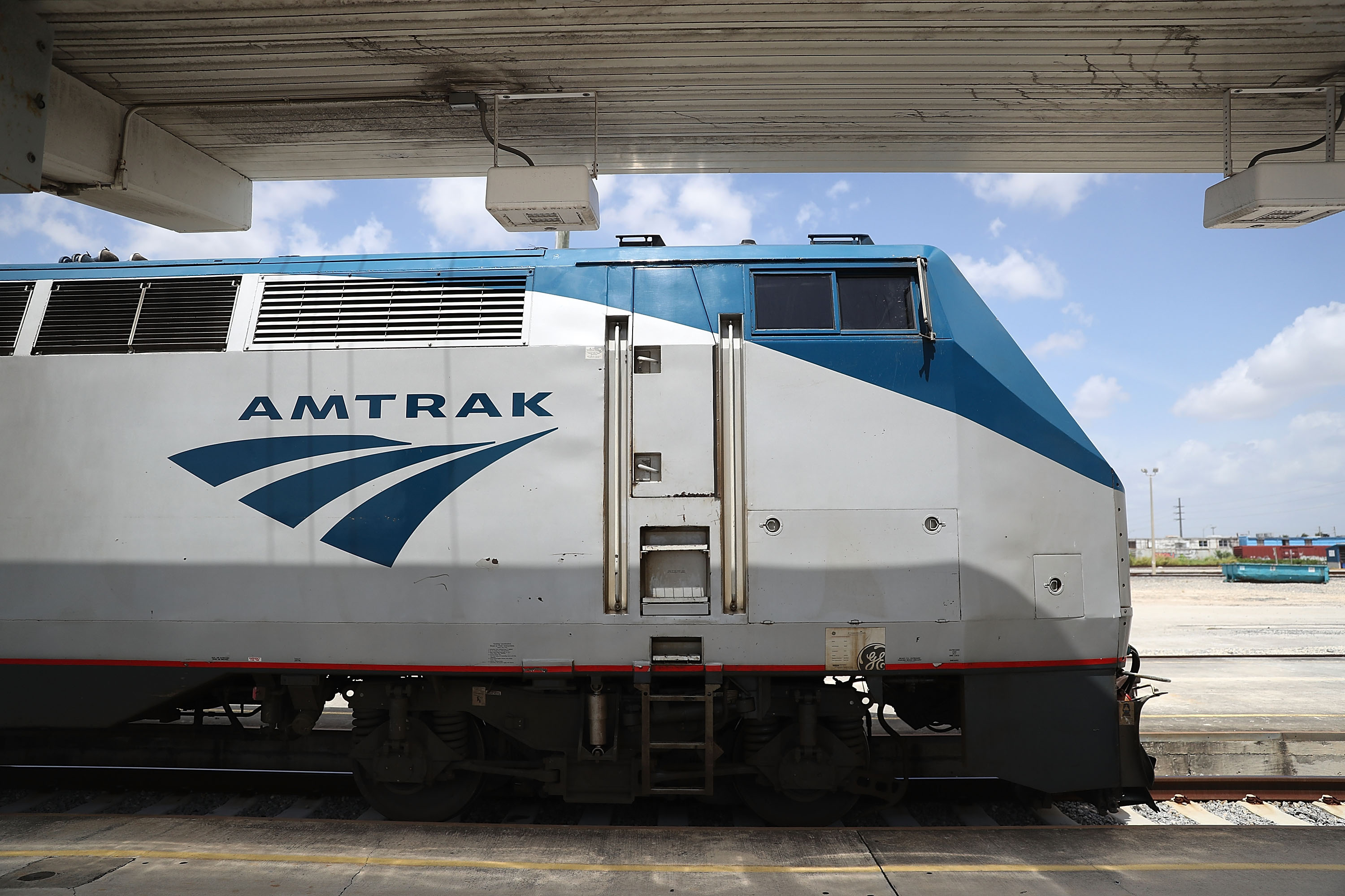 Amtrak train. 
