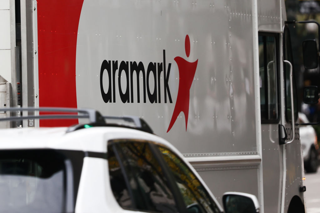 Aramark logo on a truck 
