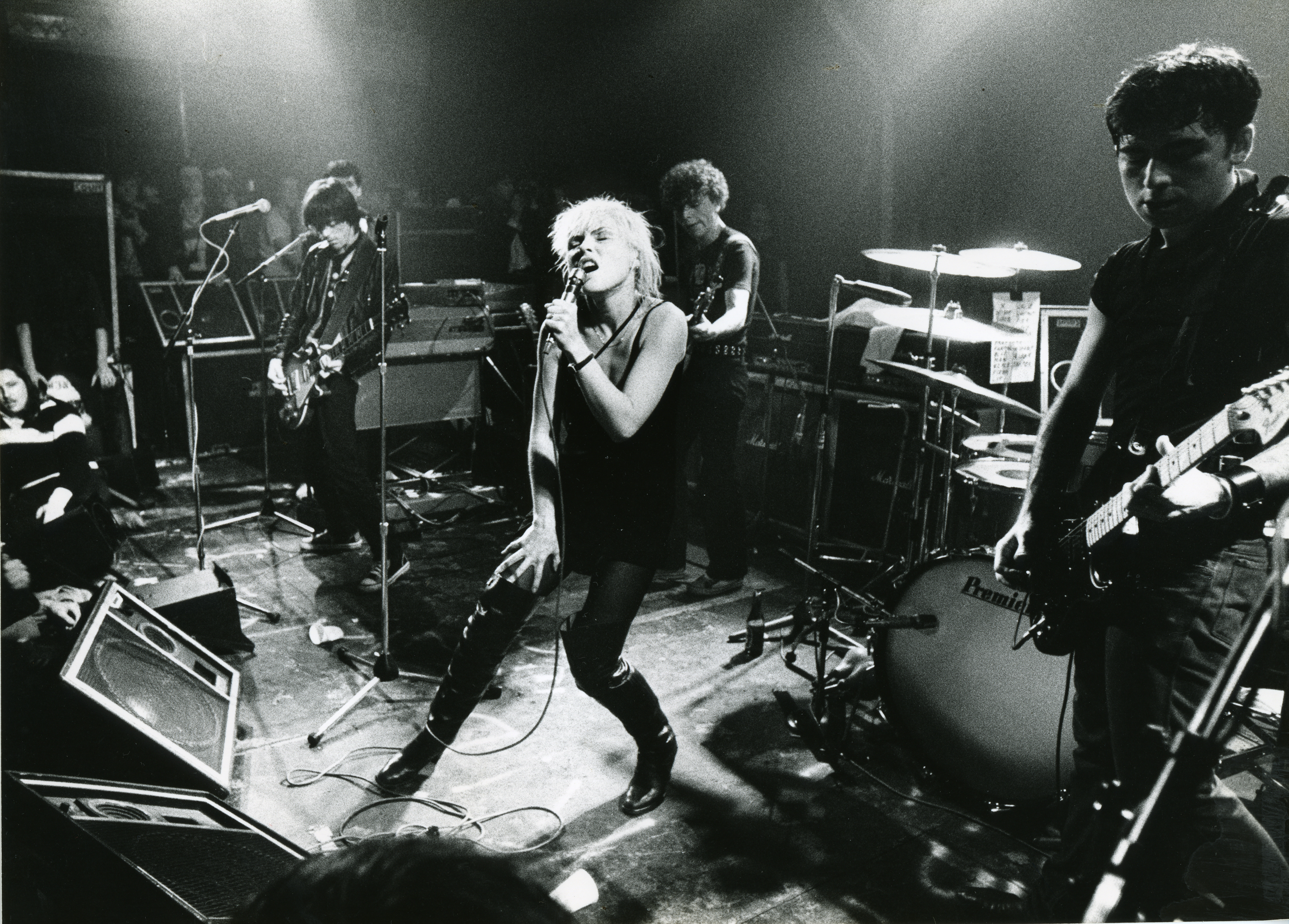 Blondie performs in Amsterdam in 1977.