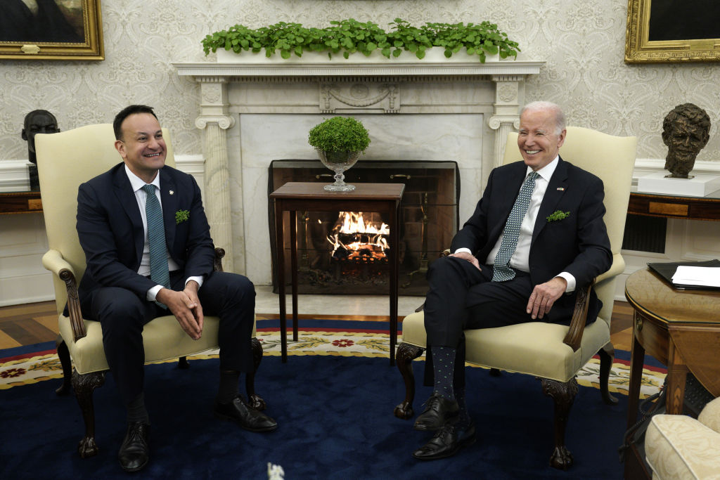President Biden and Irish Taoiseach Leo Varadkar. 