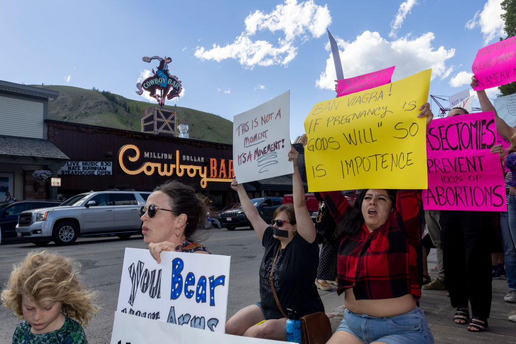 Abortion rights protest in Jackson Hole, Wyoming