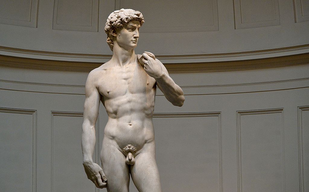 The statue of &#039;David&#039; by Michelangelo. 