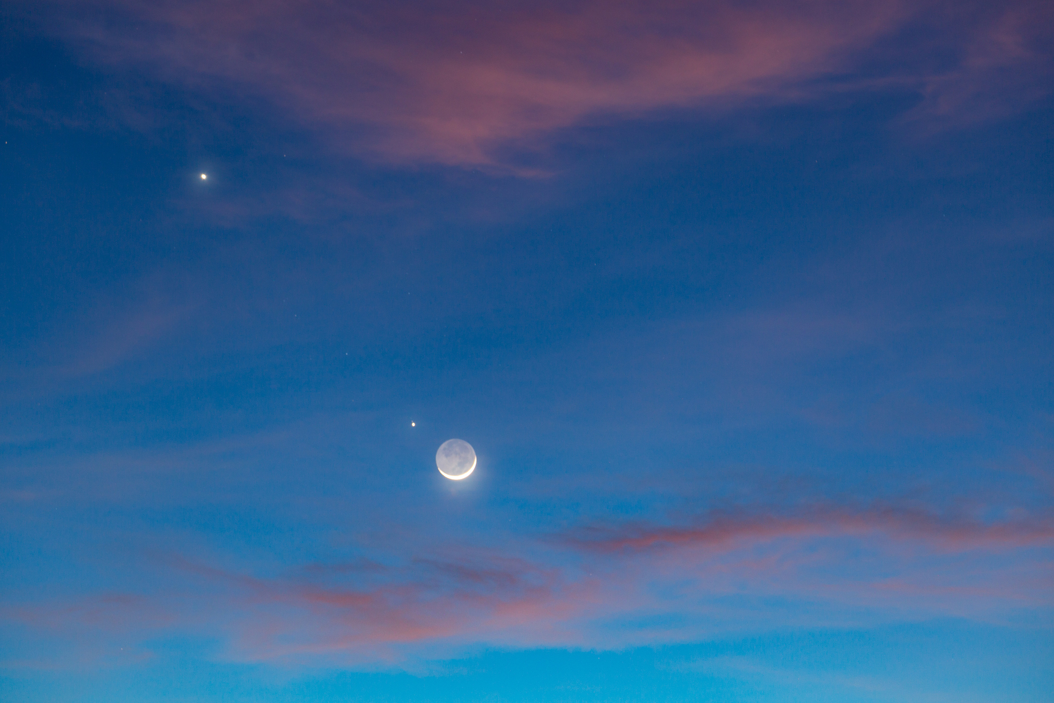 Moon, Jupiter, Venus.