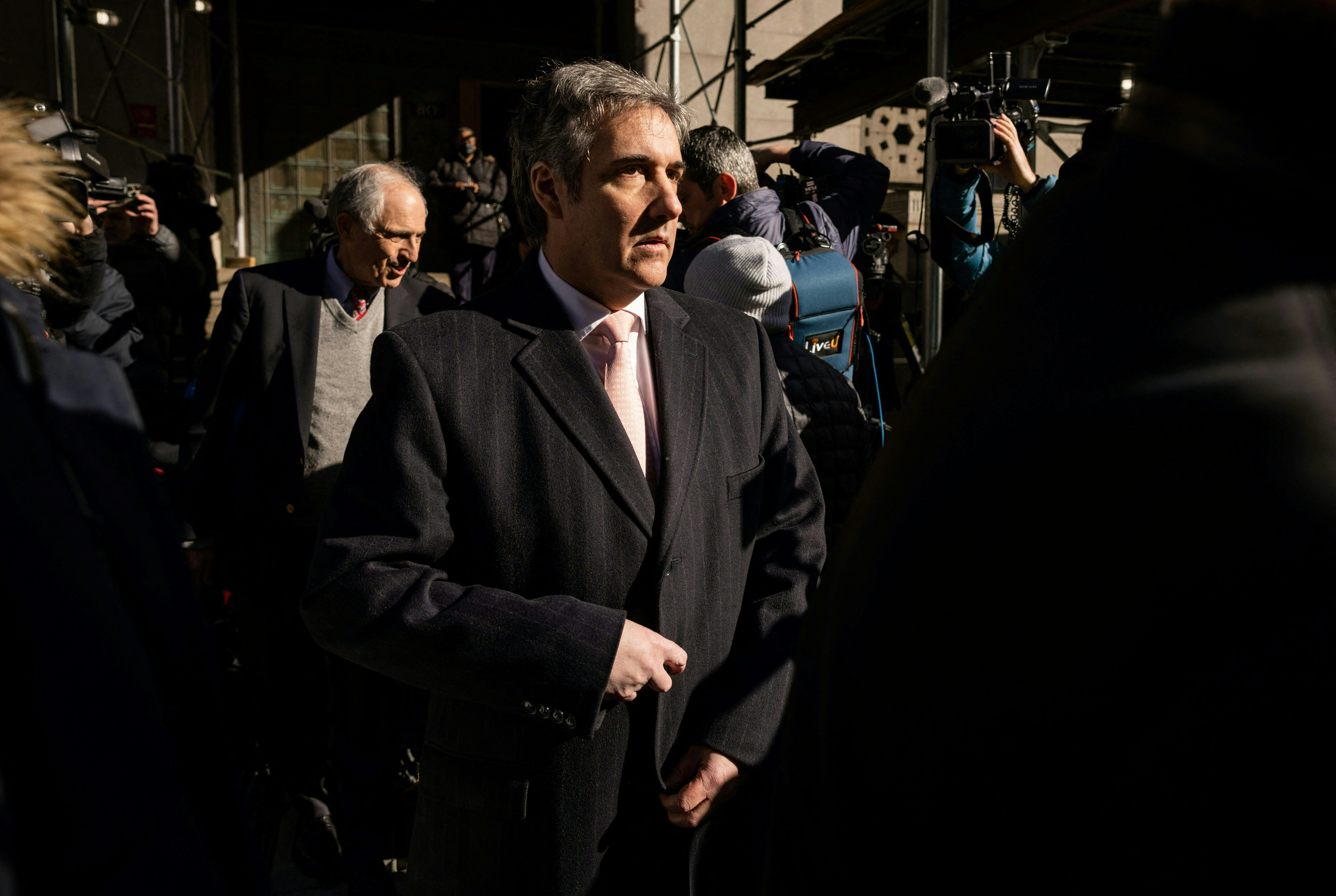 Michael Cohen after testifying to Manhattan grand jury