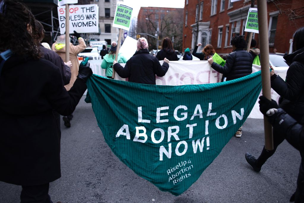 abortion rights protest in New York