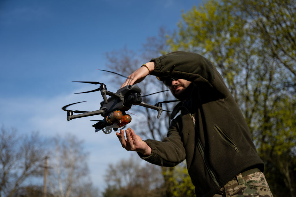 Ukrainian solder testing drone