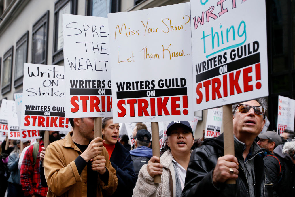Writers strike in New York City 