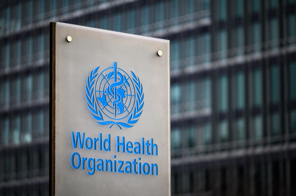 World Health Organization sign.