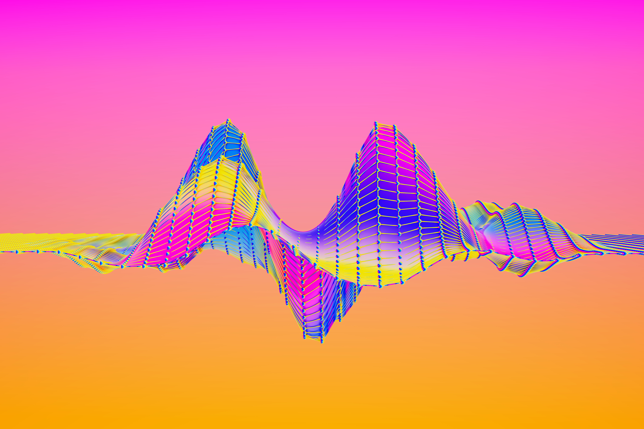 Digitally-generated sound wave.