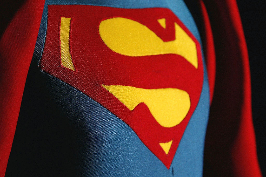 Christopher Reeve&#039;s Superman costume on display at Christie&#039;s auction house