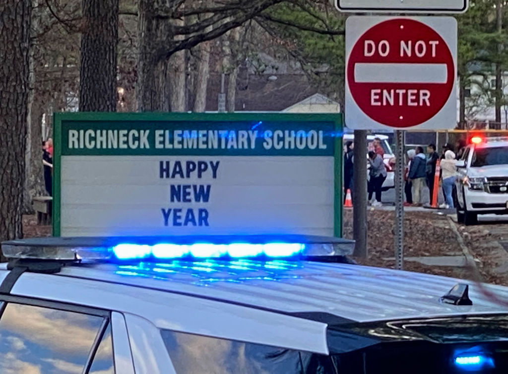 The aftermath of a shooting at Richneck Elementary in Newport News, Virginia. 