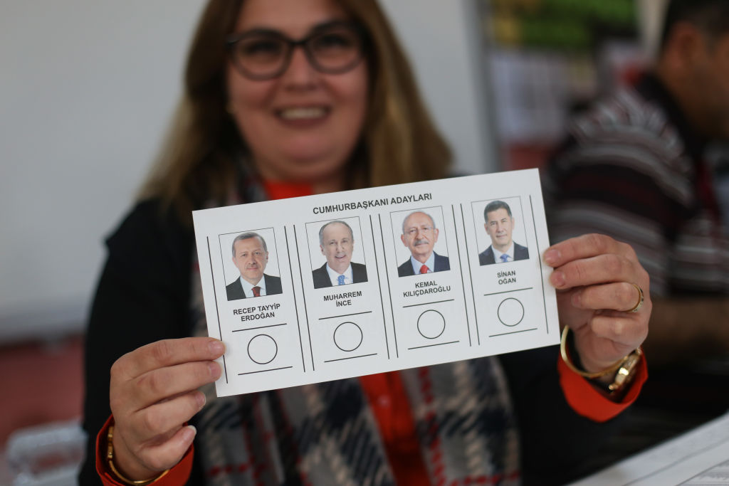 A ballot during the Turkish presidential elections. 