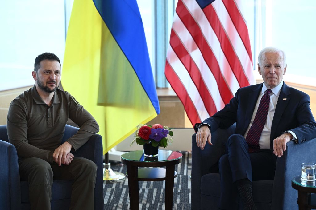 President Joe Biden and Ukrainian President Volodymyr Zelenskyy. 