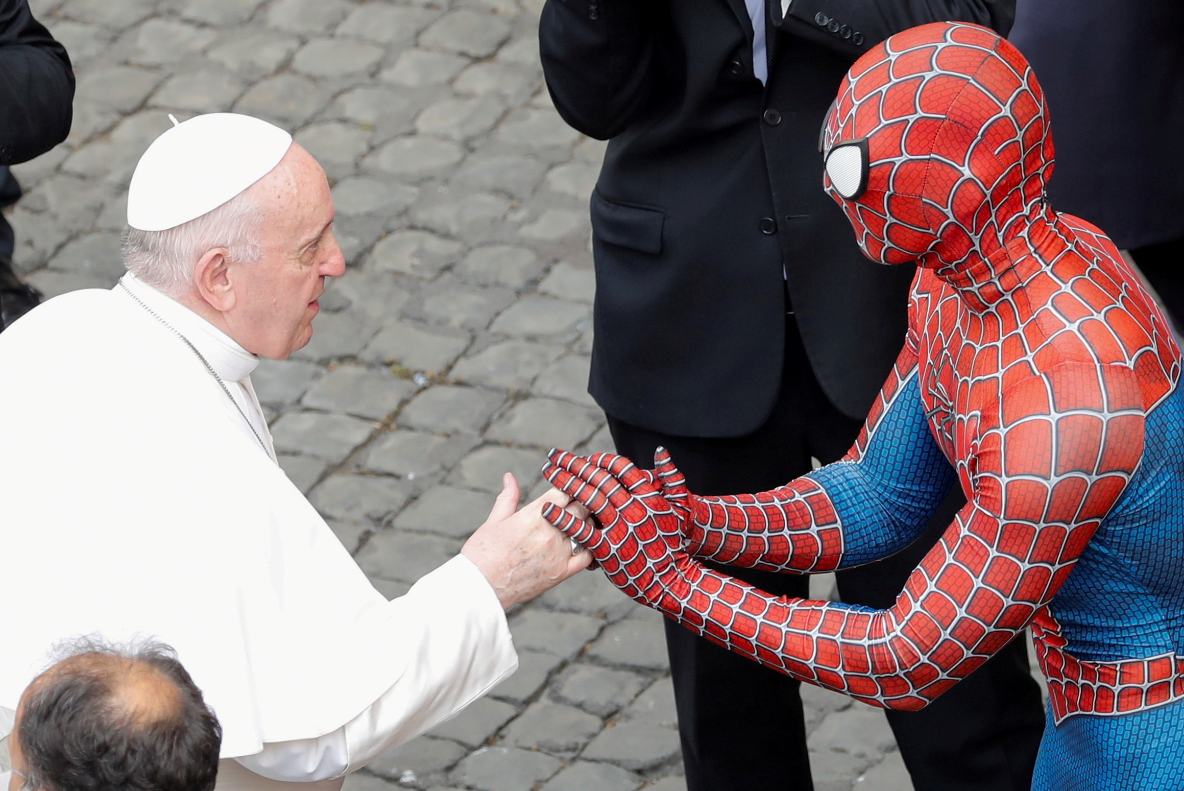 The Pope and Spider-Man.