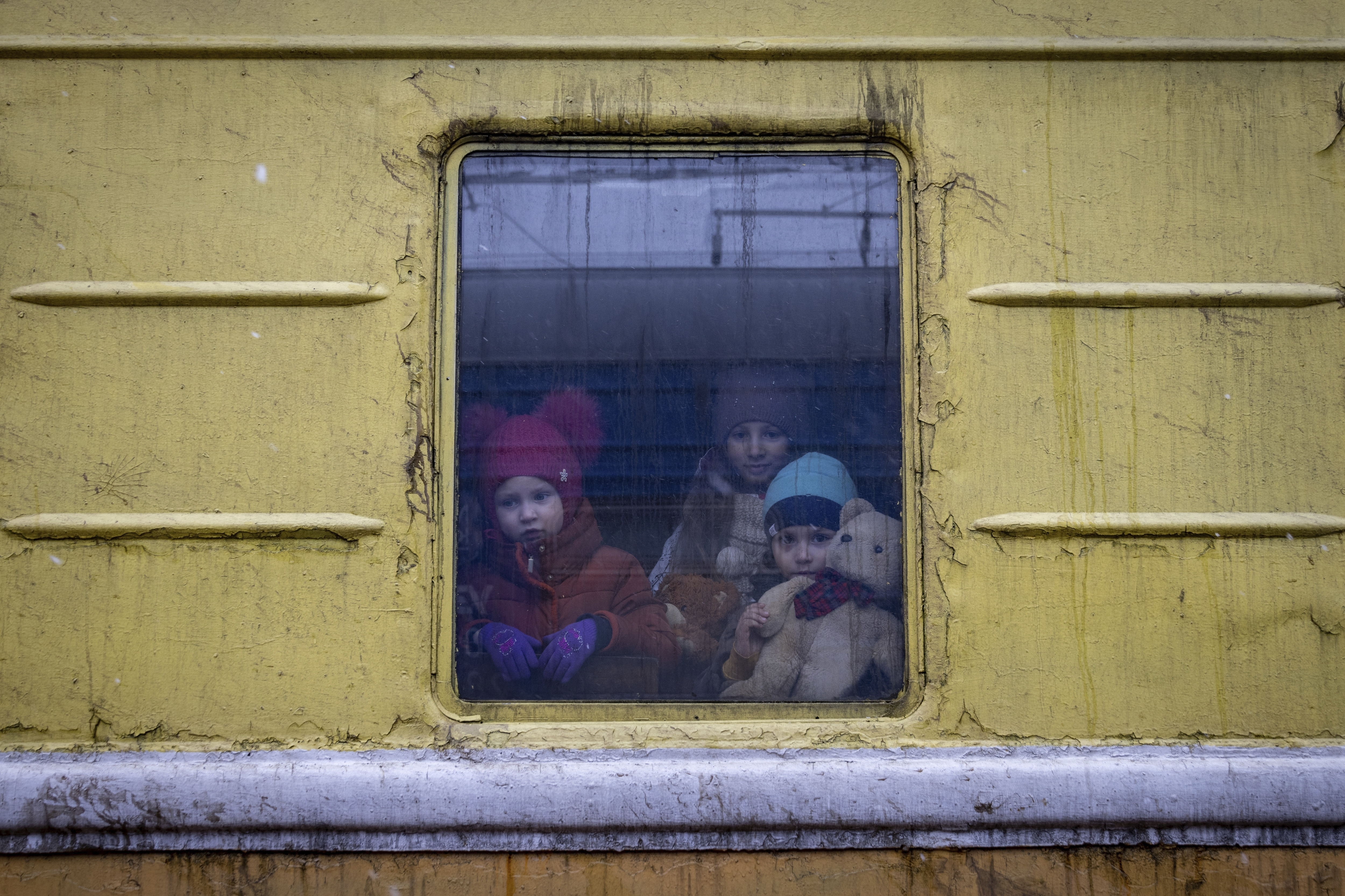 Children on a train.