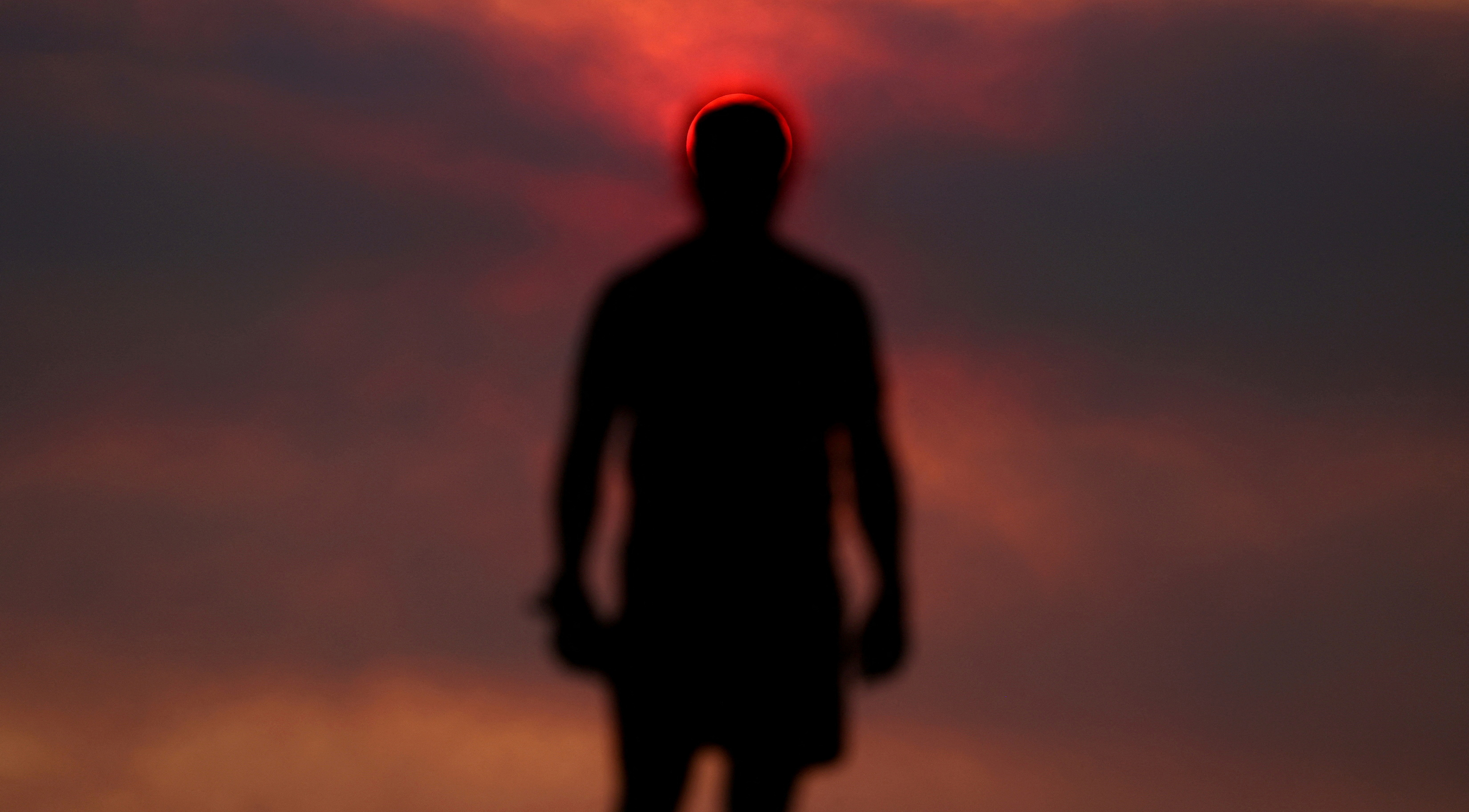 A person in silhouette.