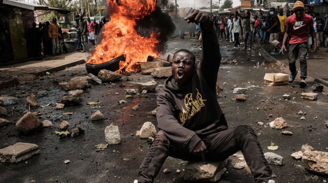 Kenyan protestor