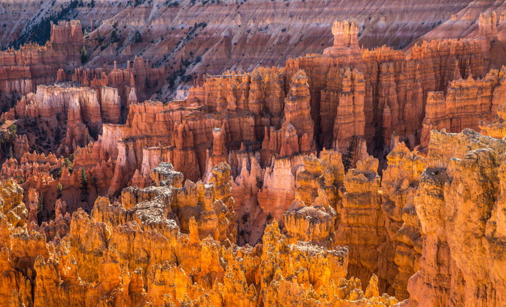 The sun sets on Bryce Canyon National Park.